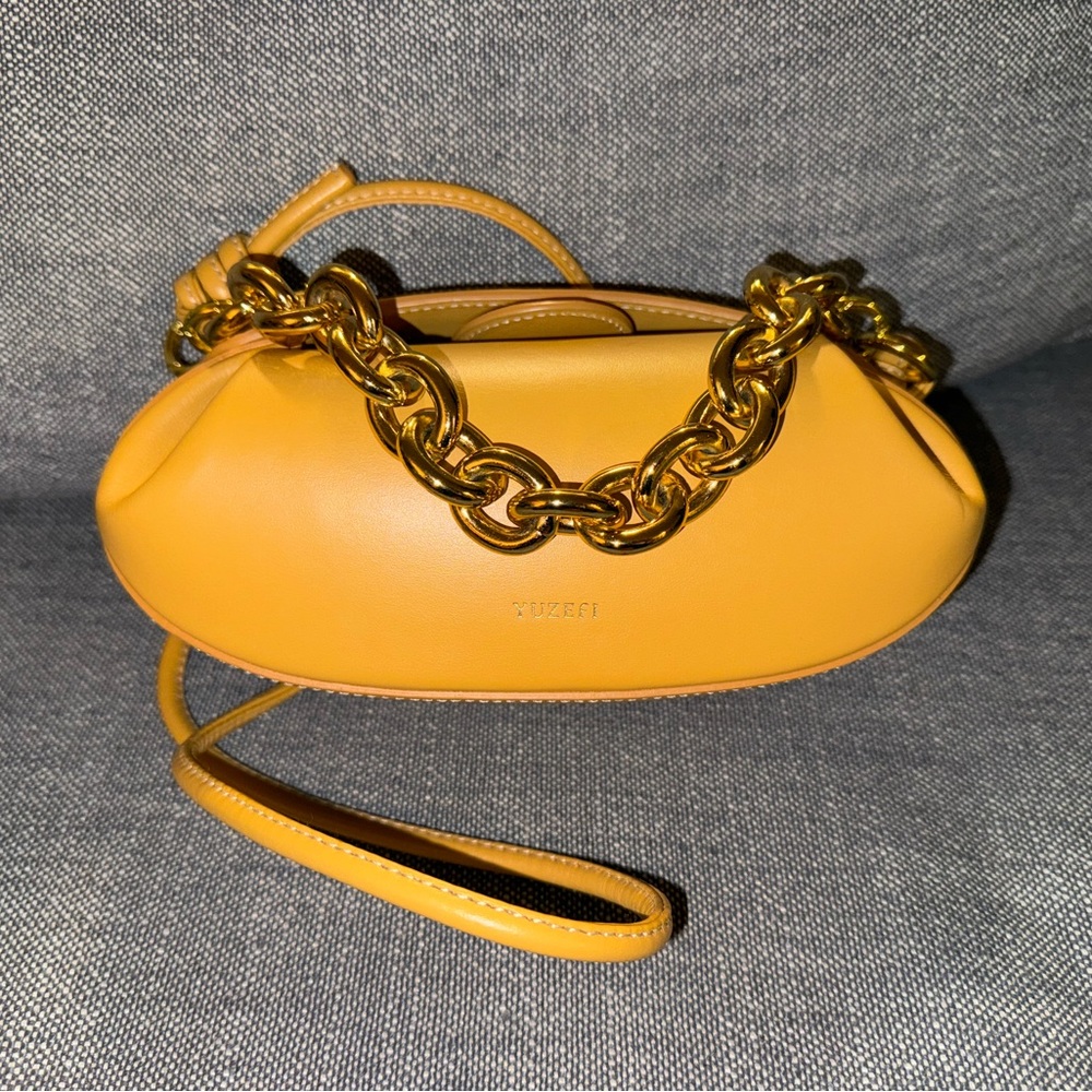 Yuzefi Dinner Roll Bag with Gold Chain - Like New